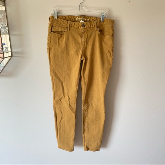 Vintage Eddie Bauer Mustard Yellow Skinny Jeans - Picture 1 of 9